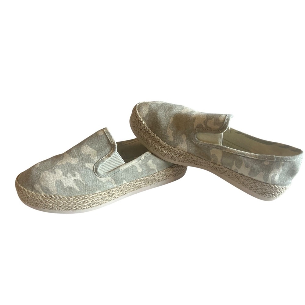 Women's ESPRIT Camouflage Green Casual Slip Ons Shoes Sneakers Memory Foam Boho - Picture 3 of 7